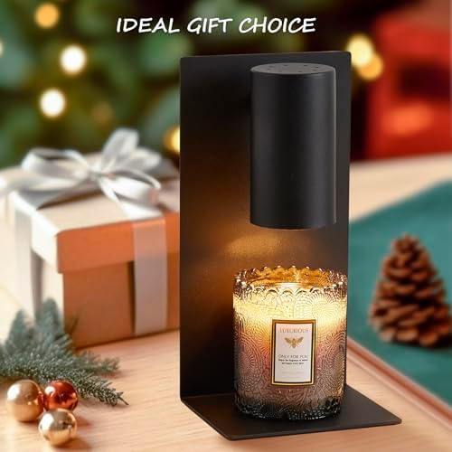 Black L-Shape Candle Warmer Lamp with Timer Dimmable, New Home Decor for Bedroom, Office, Modern Living Room, Christmas Birthday New Year Gift for Women Man - Image 6