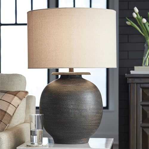 Signature Design by Ashley Carlenbury Retro Metal Table Lamp, Antique Brown - Image 2