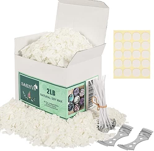 SAEUYVB 2 lbs Soy Candle Wax for Candle Making,Natural Soy Wax Flakes by SAEUYVB