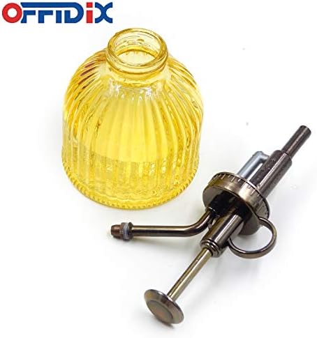 OFFIDIX Glass Plant Mister Yellow Spray Bottle 6.7oz Vintage Plant Atomizer - Image 4