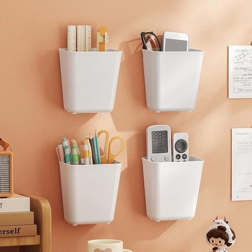 4 Piece Kitchen Cabinet Door Storage Box,Self Adhesive Wall Mounted Storage Box,Wardrobe/Bathroom/Refrigerator Small Items Organizer - Image 4