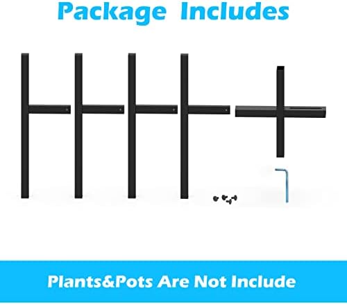 Plant Stand for 10"-16" Plant Pot Indoor Outdoor Corner, Adjustable Metal Heavy Duty for Large Pot (Black 1 Pack) - Image 3