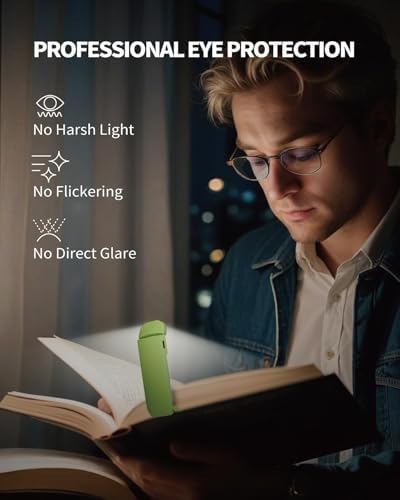 HEMONNKAM Book Light, Rechargeable Clip-On Reading Light for Bed at Night - Image 3