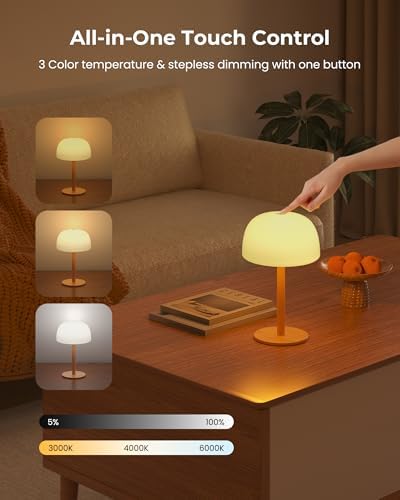 IP65 Shower Lamp Waterproof, 7500mAh Rechargeable Shower Lamp for Inside Shower, 18 Colors Cordless Shower Light, Stepless Dimming LED Table Lamp for Bathroom Bathtub Patio Outdoor - Image 5