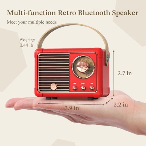 PRUNUS J-999 Retro Bluetooth Speaker,Vintage Decor Mini Wireless Speaker - Image 3