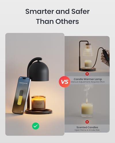 SwitchBot Smart Candle Warmer Lamp App & Voice Control, Flameless Wax Melter with Timer, Bulb x2, for Jar Candles, 1%-100% Dimmable, Matter for Apple Home & Alexa, Women Birthday Housewarming Gift - Image 4
