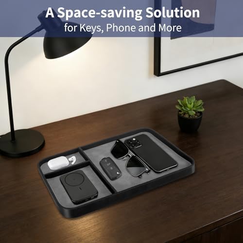 SITHON Valet Tray Trendy Organizer Multifunctional Nightstand Caddy Holder - Image 3