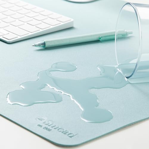Smead Vegan Leather Desk Pad Mat, Office Desk Mat, Medium, Superior Blue - Image 5