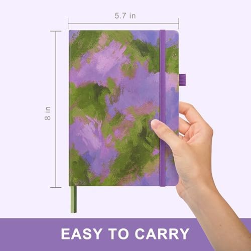 &And Per Se Lined Hardcover Notebook – A5 5.7"x8" College Ruled, 160 Pages, 100gsm Thick Paper – Aesthetic Journal for Women, Gift-Ready Planner, Everyday Writing Notebook (Lavender Grove) - Image 2