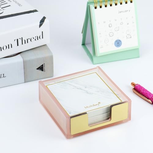 MultiBey Pink Sticky Notes Memo Pad Holder Dispenser - Image 3