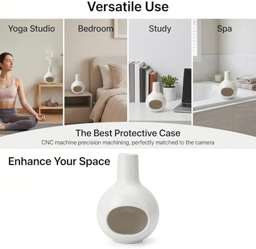 White Ceramic Incense Holder, Handmade Incense Burner for Sticks Cones Backflow, Palo Santo Holder Sage Burner with Ash Catcher, Meditation Accessories Aromatherapy Gift Set - Image 3