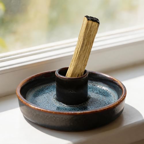 Sage Holder, Sage Burner, Smudge Bowl, Palo Santo Holder, Incense Holder, Incense Holder Bundle, Sage Holder for White Sage Bundle and Palo Santo (Sage Not Included) (Blue Reactive) - Image 3