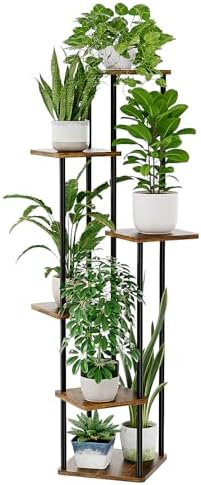 Bamworld Tall Plant Stand Indoor Corner Plant Shelf for Multiple Plants by Bamworld