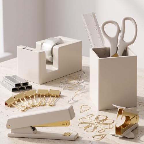 Aesthetic Desk Accessories Set for Women - A Complete Office Organizer Set by KIBAGA