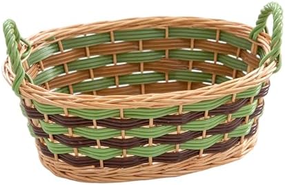 Kingwillow Oval Wicker Basket With Handle (Large Size) by KINGWILLOW