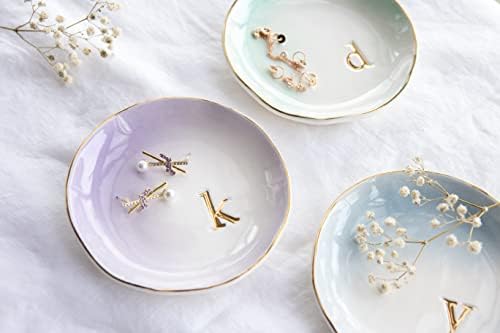COLLECTIVE HOME - Ceramic Jewelry Tray, Decorative Trinket Dish for Rings Earrings Necklaces Bracelet Watch Keys, Birthday Mother's Day Christmas Gift for Women, 4.75", Colored Surface (M) - Image 6