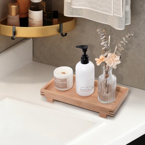 Decorative Tray Farmhouse Decor Wood Soap Holder, 10.8 * 5.3 Brown - Image 6