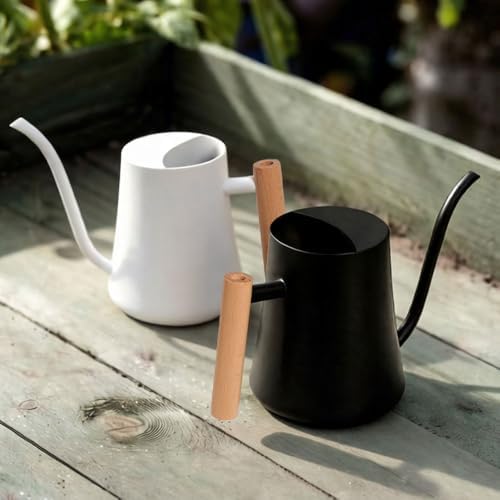 Small Watering Can Indoor Plants Metal Watering Cans 1L/34oz (White) - Image 5