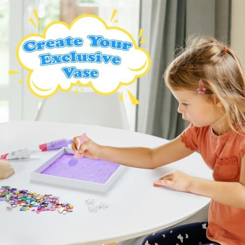 DIY Vase Mosaic Painting Kit, Purple - Image 2