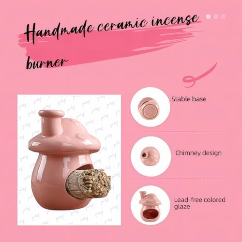 Ceramic Palo Santo Holder - Mini Chimenea Mushroom Incense Burner - Image 5