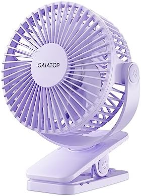 Gaiatop Portable Clip on Fan, Mini Personal Quiet Rechargeable Fan by GAIATOP