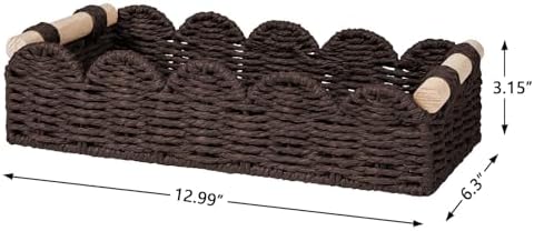 CubesLand Toilet Paper Storage Basket Organizer, Small Wicker Decor Basket - Image 3