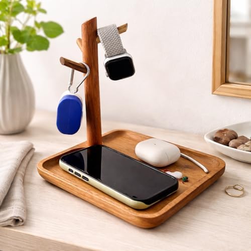 Acacia Wood Key Tray for Entryway Table (Square) - Image 2