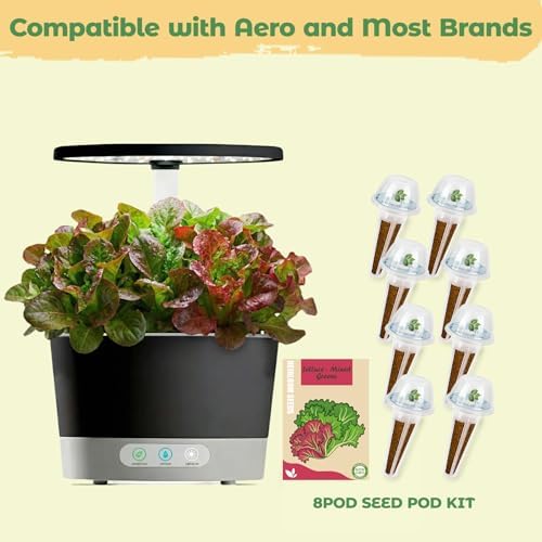Salad Greens Mix Seed Pod Kit for Aerogarden, 8-Pods Hydroponic Refill Pack, Compatible with All Indoor Gardens, Includes Grow Sponges, Plant Food, Grow Anything Seed Pod Kit, 8-POD - Image 3
