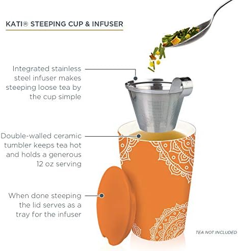 Tea Forte Double-Walled Ceramic Kati Cup, Chakra, 12 oz - Image 3