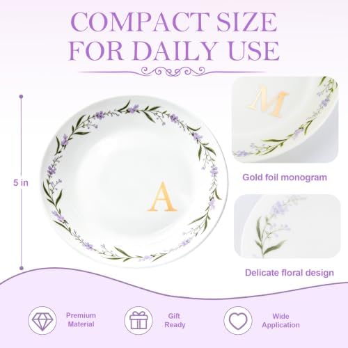 Ceramic Personalized Jewelry Dish Ring Holder Trinket Tray V - Image 3