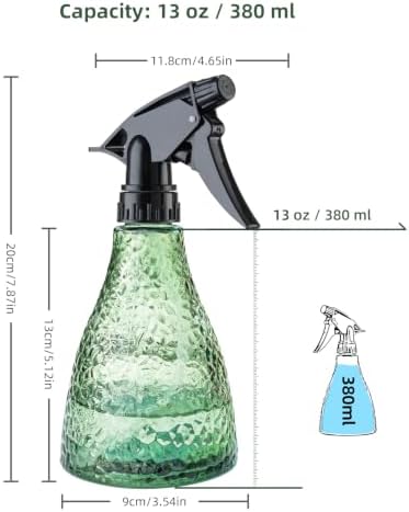 Glass Plant Mister Spray Bottle for Inside 13oz - Fine Mist, Forest Green - Image 2
