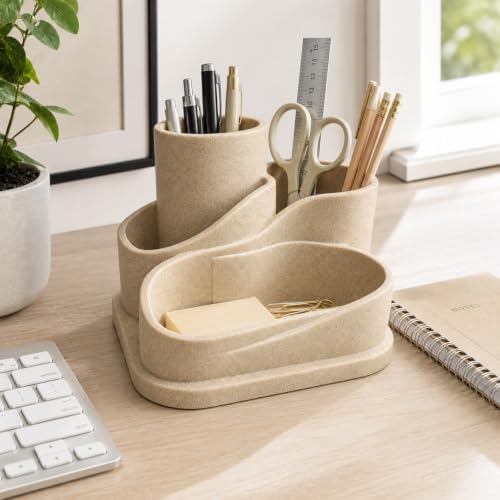 Aesthetic Desk Organizer, Cute Pencil Holder, Boho Office Caddy for Desk - Image 6