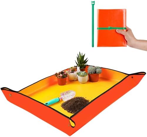 Large Repotting Mat for House Plants Transplanting and Potting Soil Mess Control, Unique Gardening Gifts for Women & Men Mom Birthday Gift Plant Lover Gifts by FocusonGardeningProjects