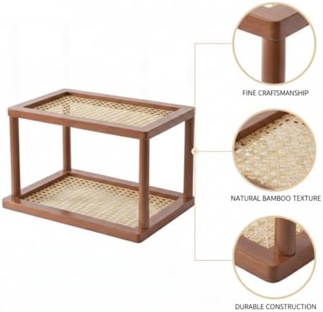 Natural Bamboo Desktop Organizer Rack, Vertical File & Mail Sorter for Office Desk or Kitchen Counter, Sturdy Open Shelf Storage (Brown) - Image 6