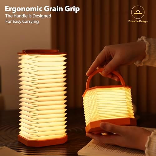 Portable Paper Lamp, Accordion Desk Lamp,Japanese Lanterns lamp - Image 3