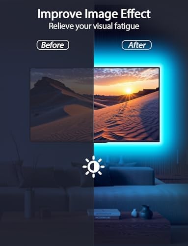 MATICOD LED Lights for TV Led Backlight, 16.4ft RGB Led Strip Lights for TV Lights Behind, USB Led Light Strip for 55-70in TV, Bluetooth APP Control Music Sync Ambient Lighting for Gaming Room - Image 4