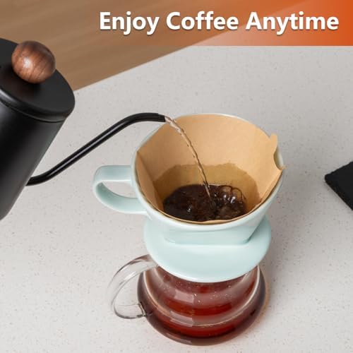 Pour Over Ceramic, Coffee Dripper Ceramic Coffee Maker,Green - Image 4