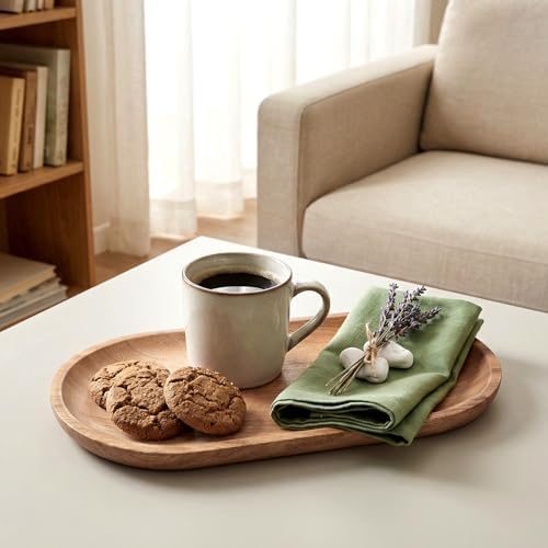 Wood Serving Platters and Trays of Natural Wood with Edge - Image 4