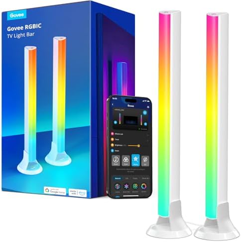 Govee RGBIC Light Bars, 15 Inches WiFi TV Lights for 45-70 inch TVs, White by Unknown