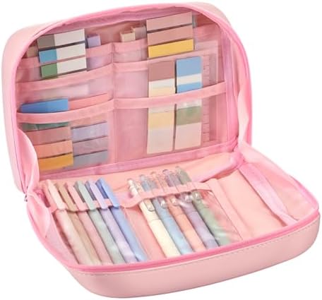 Jutom 41 Pcs Aesthetic Book Annotation Kit with Pencil Bag Bible Journaling Kit Notebook Sticky Note Tab Highlighter Black Ink Pen Page Marker School Office Supplies Christmas Bible Lover Gift(Pink) - Image 2