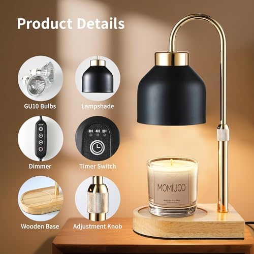 Candle Warmer Lamp with Timer, Height Adjustable Wax Melt Warmer - Image 3