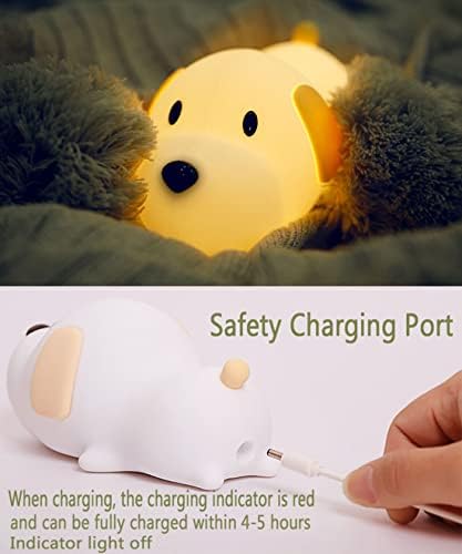 Dog Night Light, Cute Silicone Puppy Lamp Dimmable Portable Dog Lamps - Image 5