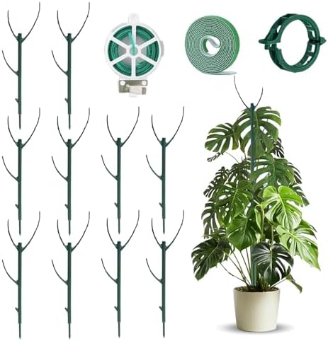 10 Pack Stackable Plant Support Stakes Indoor/Outdoor Support Pole by Unknown