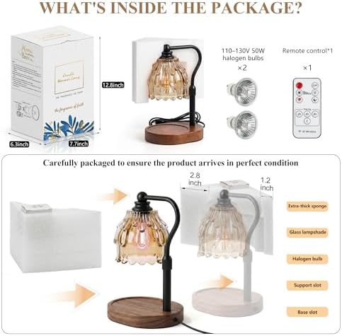 Candle Warmer Lamp with Timer and Wireless Remote Control - Image 6