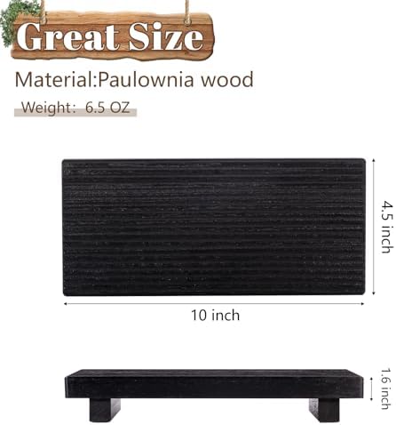 Bathroom Tray Farmhouse Decor Kitchen Soap Holder, 10" * 4.5" Black - Image 3