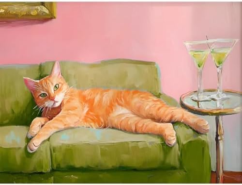 Orange Cat Diamond Art Kits for Adults Diamond Painting Kit for Beginner by KICHANG