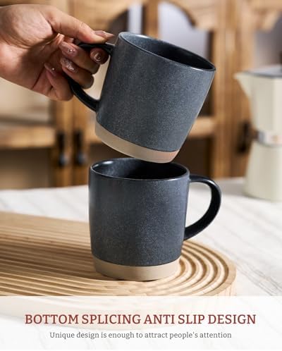 famiware Coffee Mugs Set of 6, Milkyway 13 oz Ceramic Cup Set with Handle - Image 2