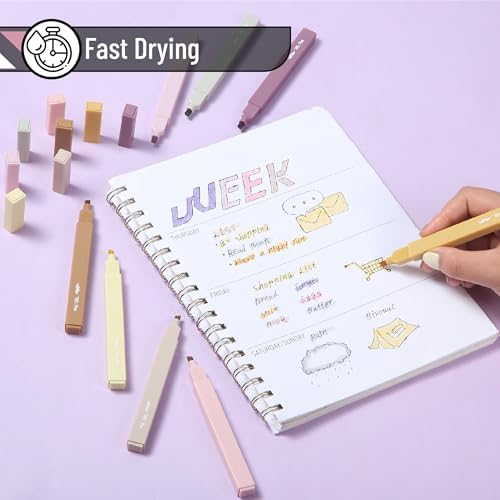 Mr. Pen- Aesthetic Highlighters No Bleed, 8 Pack, Assorted Colors | Chisel Tip, Cute Highlighters Assorted Colors for Journaling, Highlighting, Underlining, Fast Dry, Back to School Supplies - Image 3