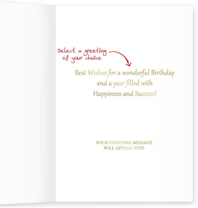 The Gallery Collection, 25 Personalized Birthday Cards with Foil-Lined Envelopes (Super Shiny Birthday Balloon), For Business or Consumer