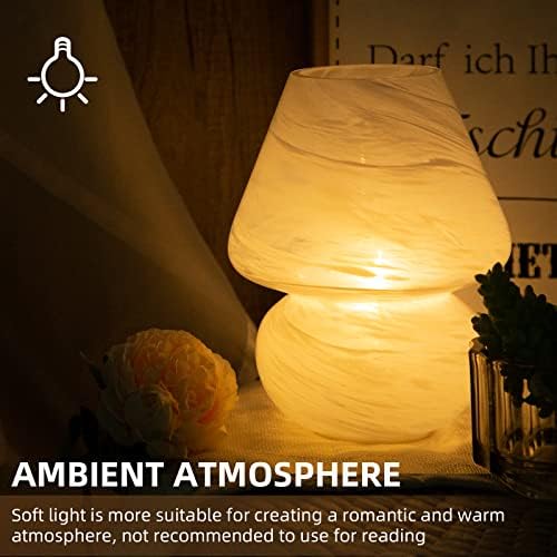 MJ PREMIER Battery Operated Lamp, Cordless Mushroom Lamp with Timer, Cloud - Image 2